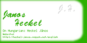 janos heckel business card